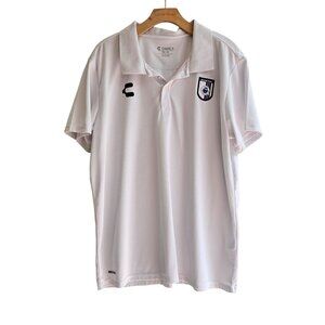 Charly Querétaro FC White Polo Shirt EG/XL Dry Factor Breathable Fabric Mens, XL